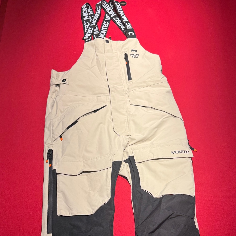 Montec Beige and Black Ski & Snowboard Bib